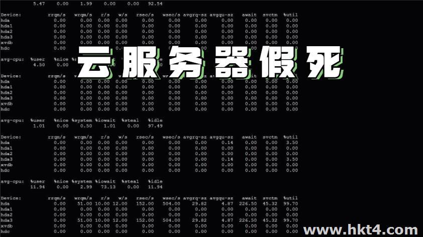香港云服務器假死